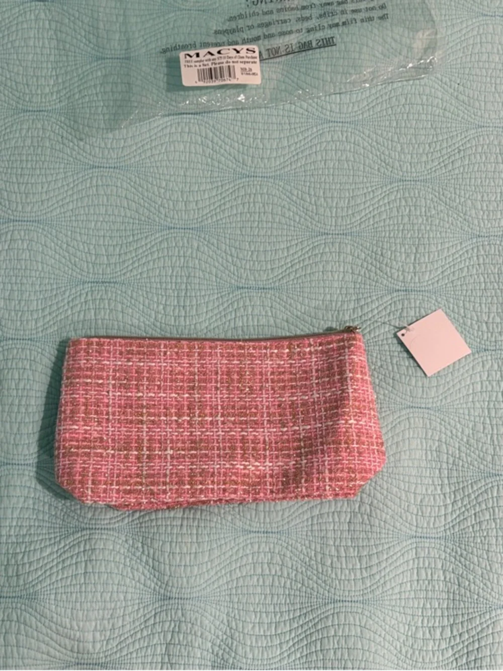 Tweed Makeup Zipper Pouch